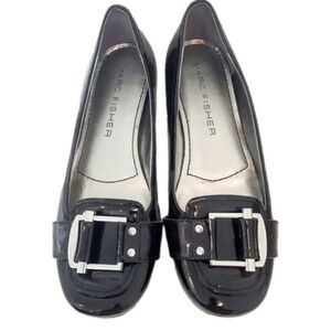 MARC Fisher Faux Patent Leather Flats Cushioned Insoles Size 8.5
